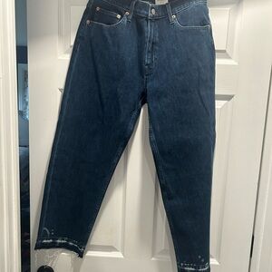 Lucky Brand Relaxed Taper 4 Way Stretch Dark Blue Women’s Jeans